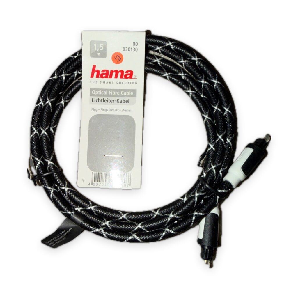Hama Audio-Lichtleiter-Kabel, ODT-Stecker (Toslink), Gewebe, 1,5 m