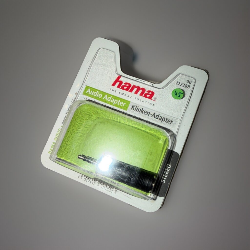Hama Klinkenadapter 3,5 mm auf 6,3 mm, Stecker/Kupplung, Stereo, Schwarz