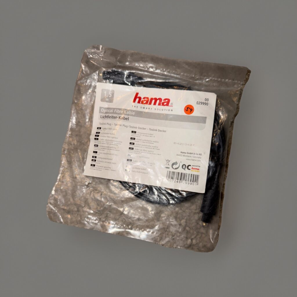 Hama Toslink-Kabel 1,5 m – LWL-Lichtleiterkabel, ODT-Stecker, optisch digital (S/PDIF)
