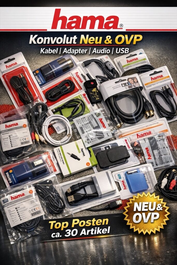 Hama Konvolut neu & OVP – Kabel, Adapter, Audio, USB (Händlerposten)