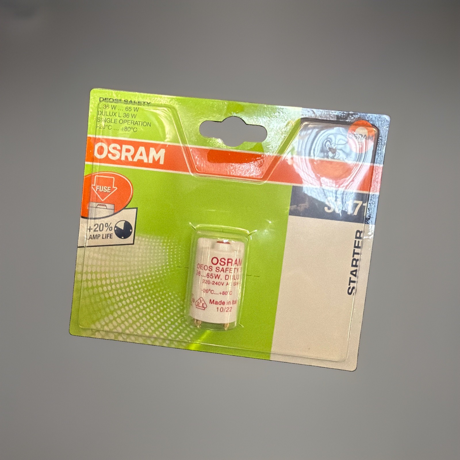 Osram ST171 Starter für Leuchtstofflampen, 65 W