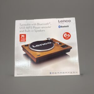 Lenco LS-55WA Plattenspieler mit Bluetooth, USB, MP3 und Lautsprechern, Holz