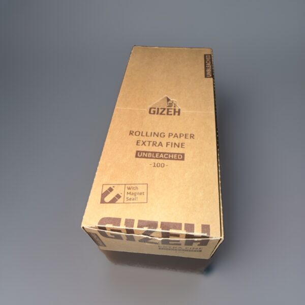 Gizeh Unbleached Extra Fine Blättchen, Box mit Magnetverschluss, 20 Hefte à 100 Blatt